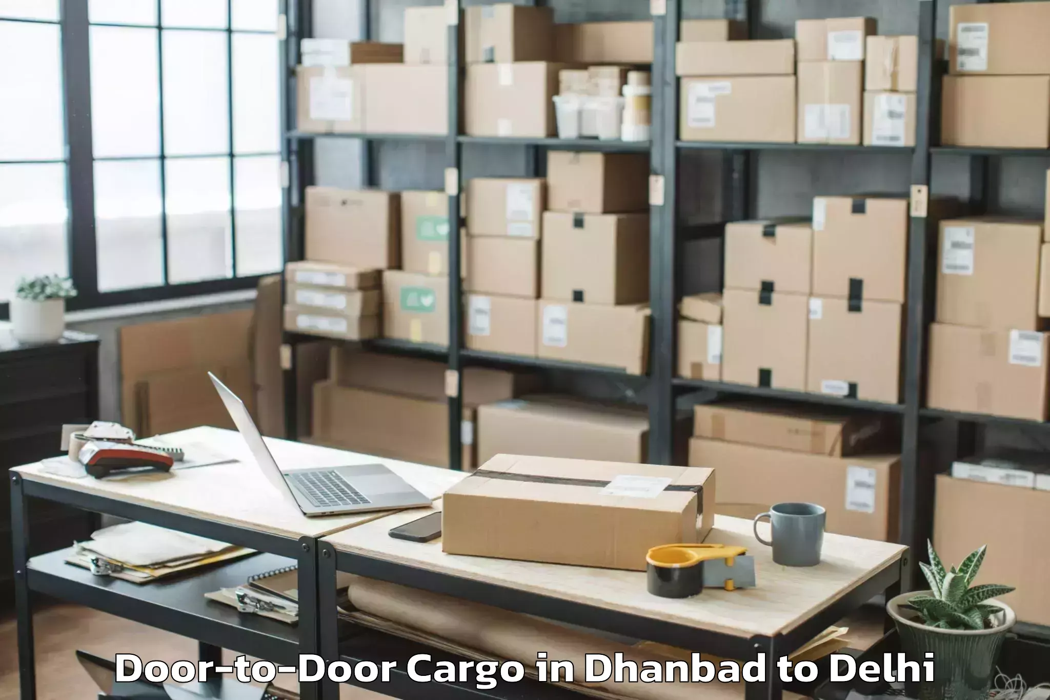 Top Dhanbad to Jhilmil Door To Door Cargo Available